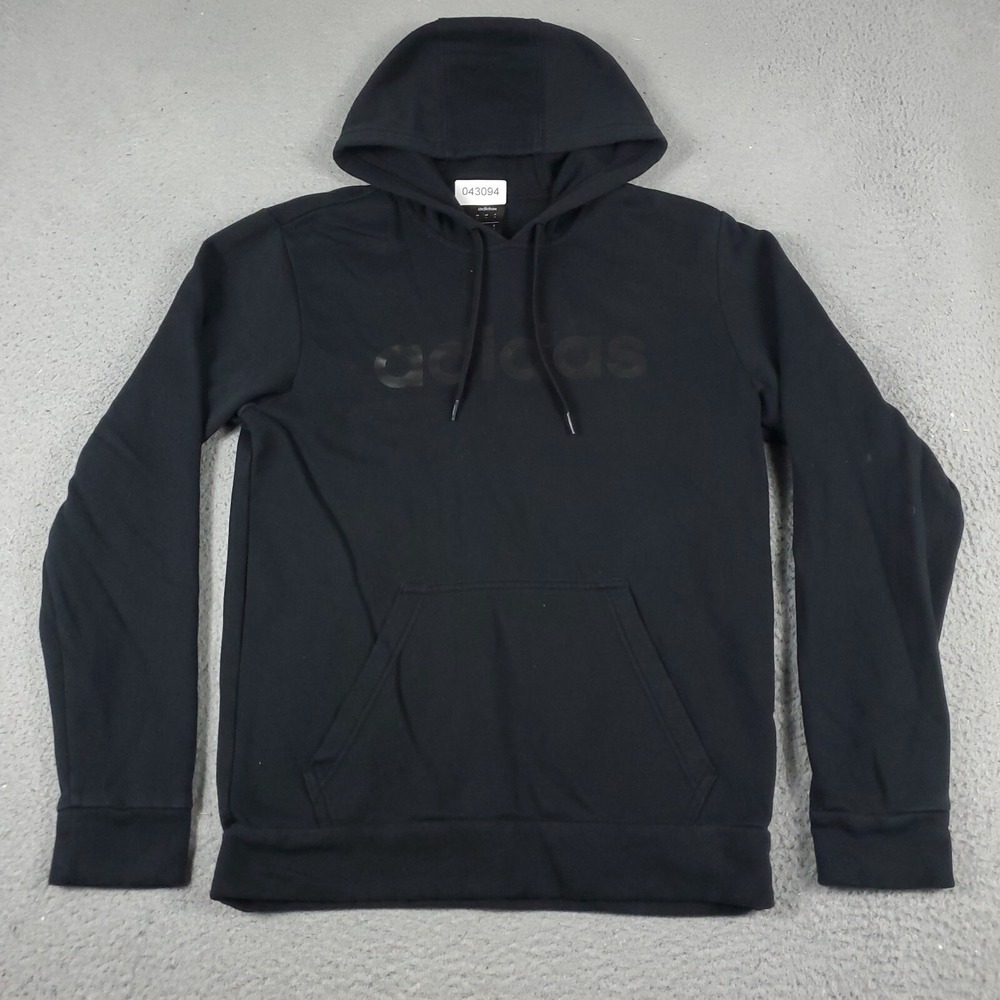 Adidas Sweater Mens Small Black Casual Pullover Hoodie Sweatshirt